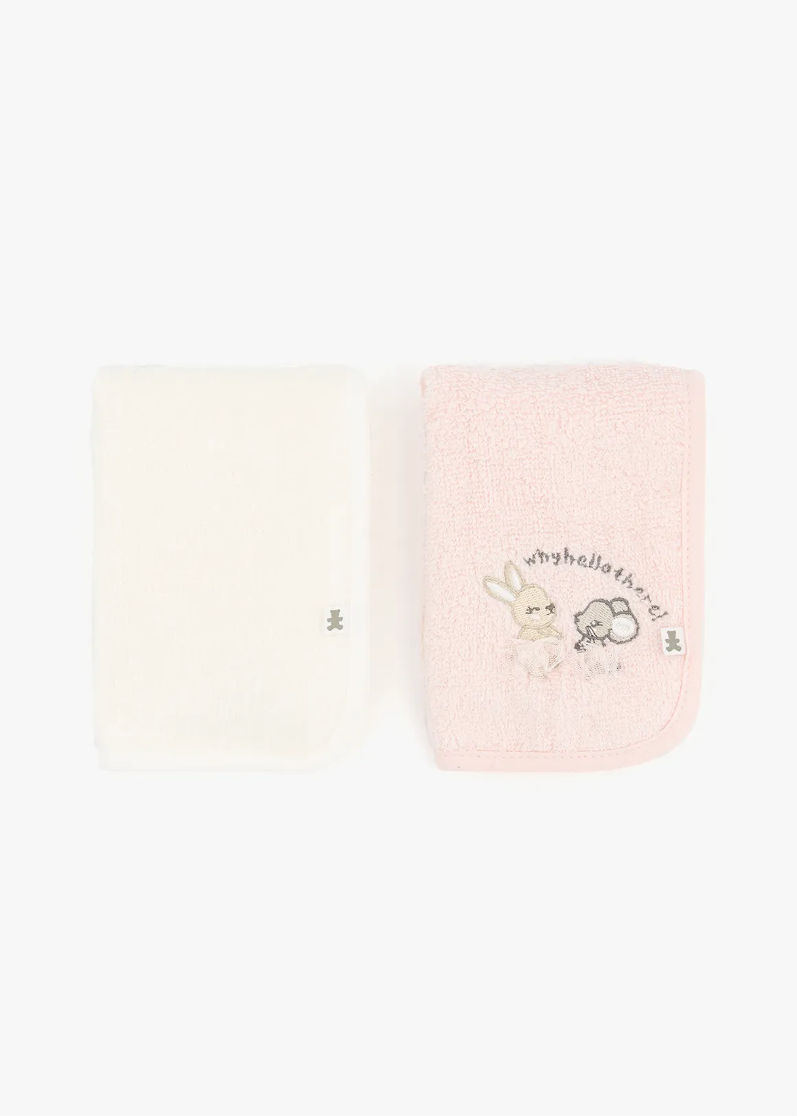 Bunny Novelty Facecloths 2 Pack - PINK