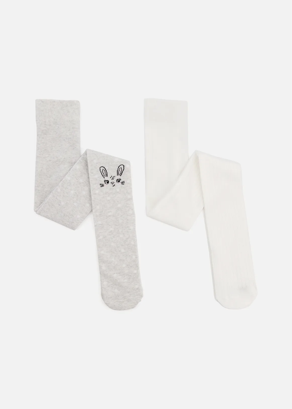 Bunny Spot Tights 2 Pack - X GREY MELANGE