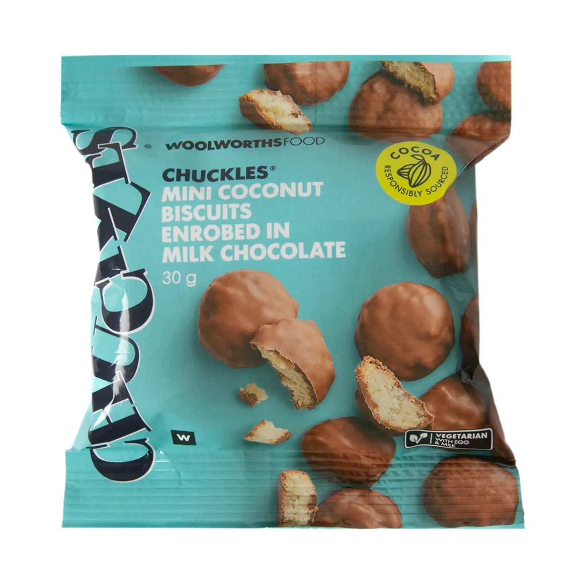 CHUCKLES® Coconut Biscuits Enrobed in Milk Chocolate 30 g