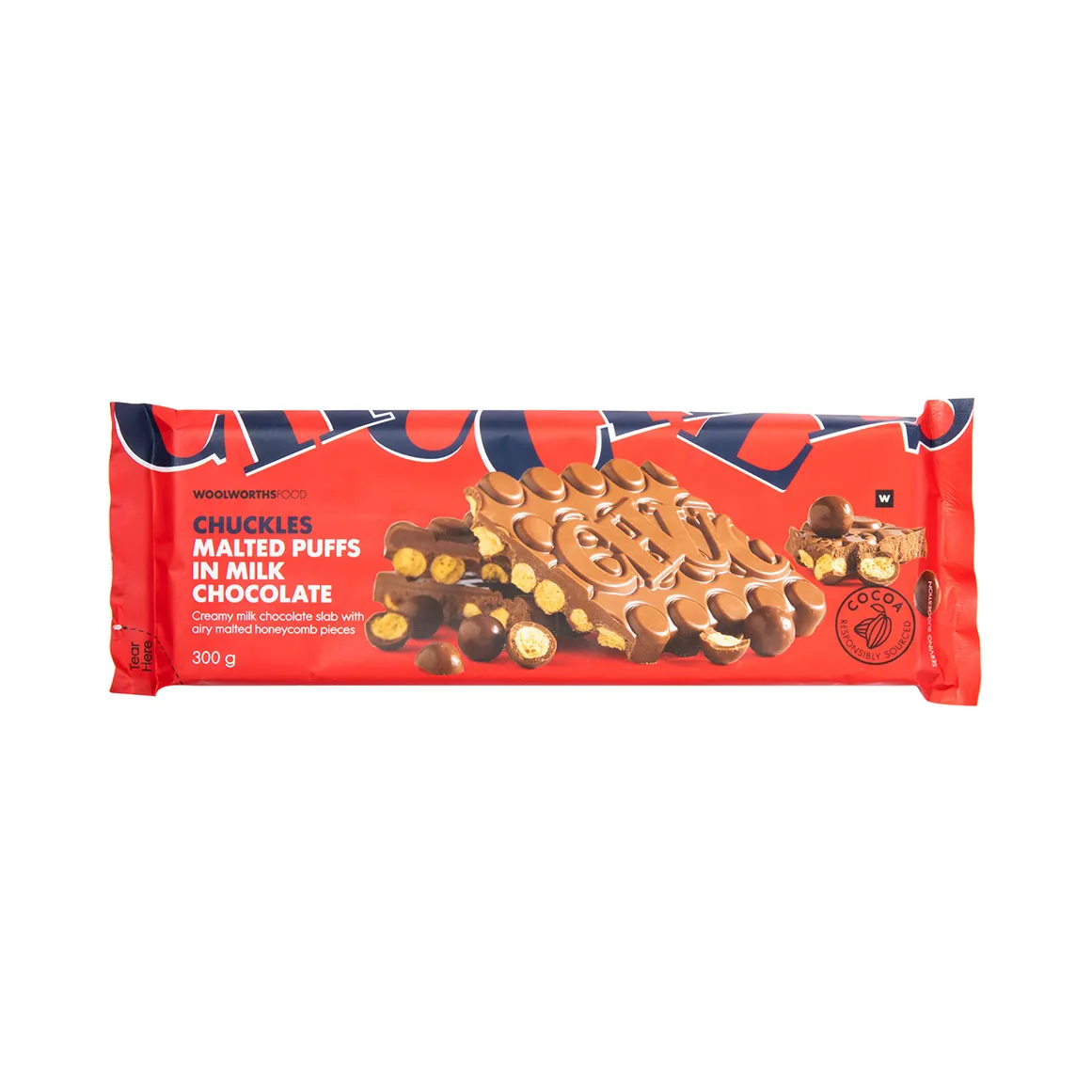 CHUCKLES® Malted Puffs in Milk Chocolate Slab 300 g