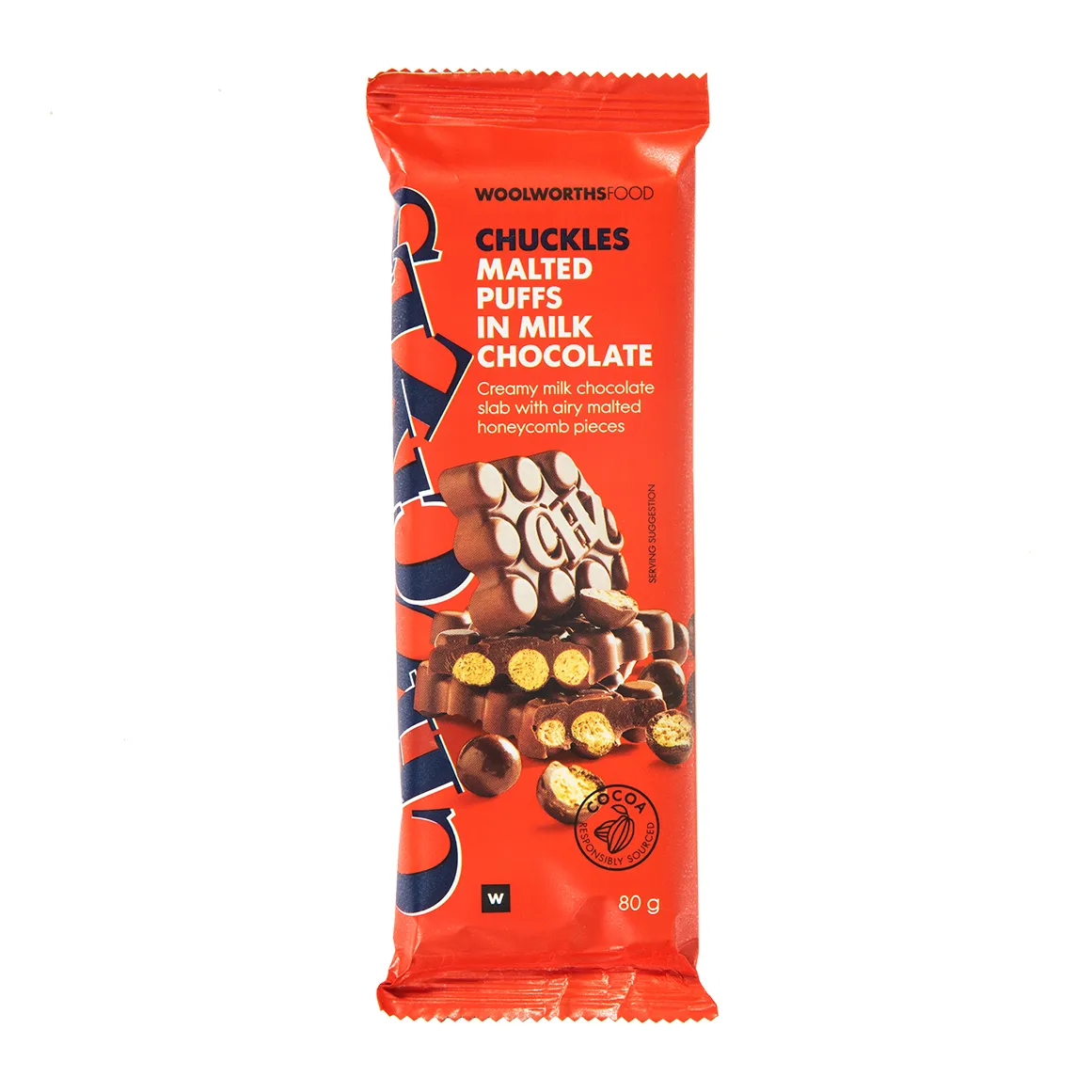 CHUCKLES® Malted Puffs in Milk Chocolate Slab 80 g