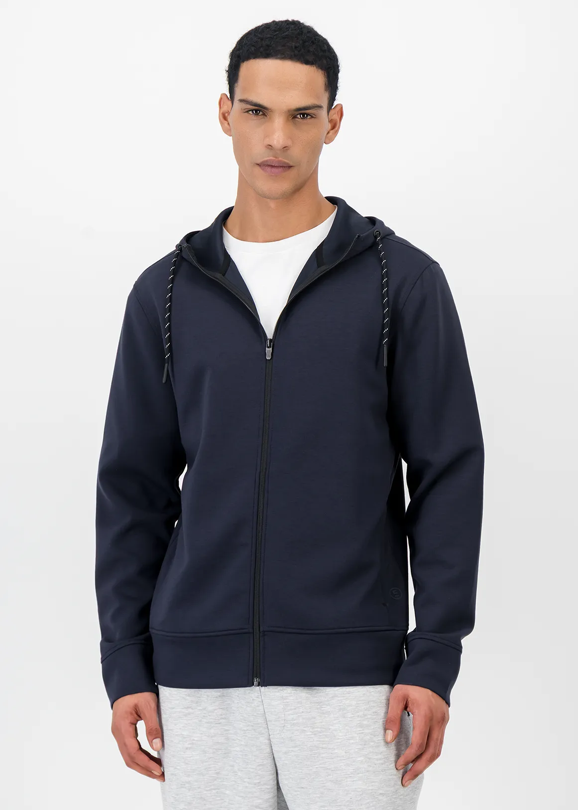 COOLTECH Slim Fit Zip-up Scuba Hoodie - INDIGO