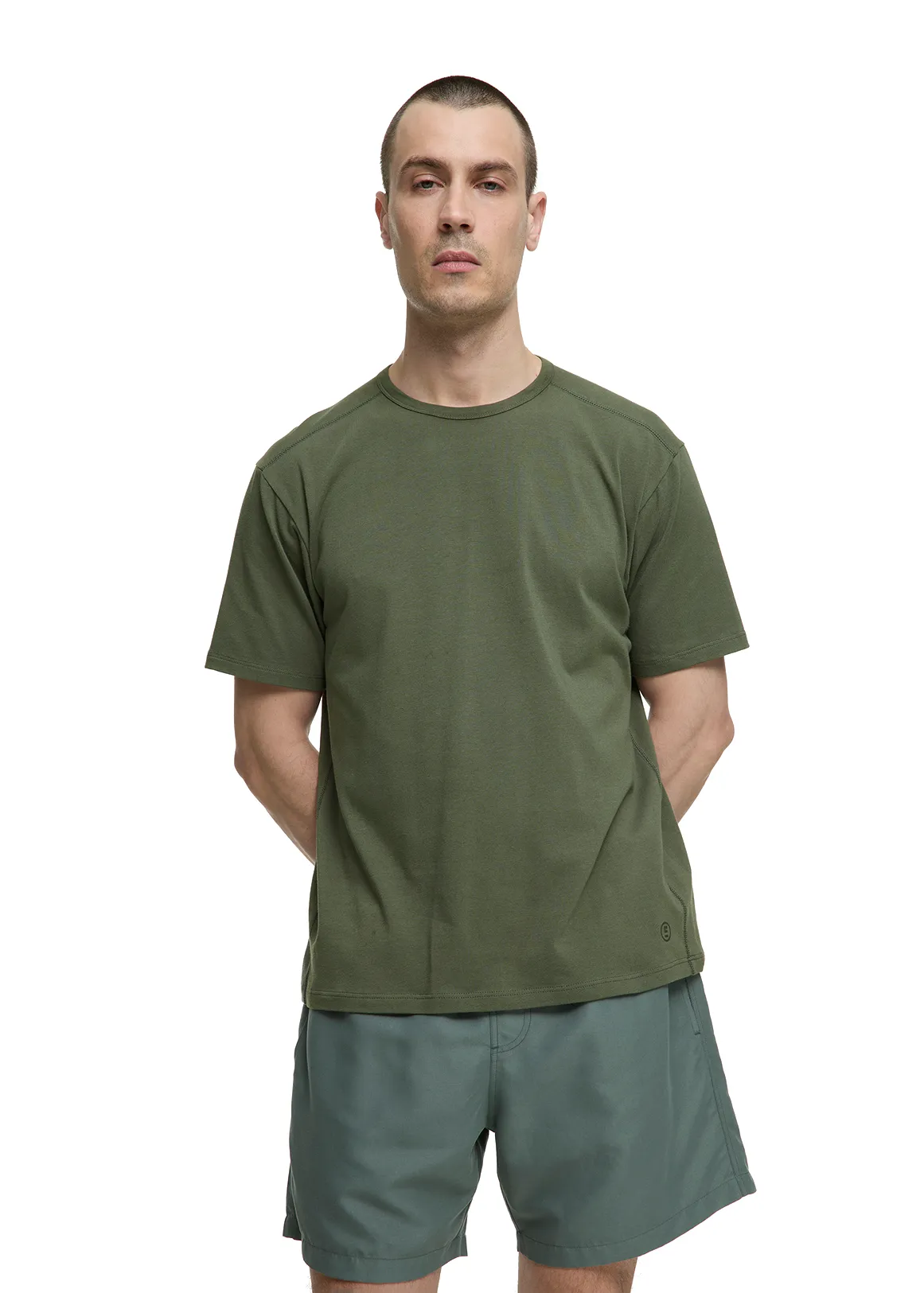 COOLTECH Stretch Cotton Performance T-shirt - KHAKI