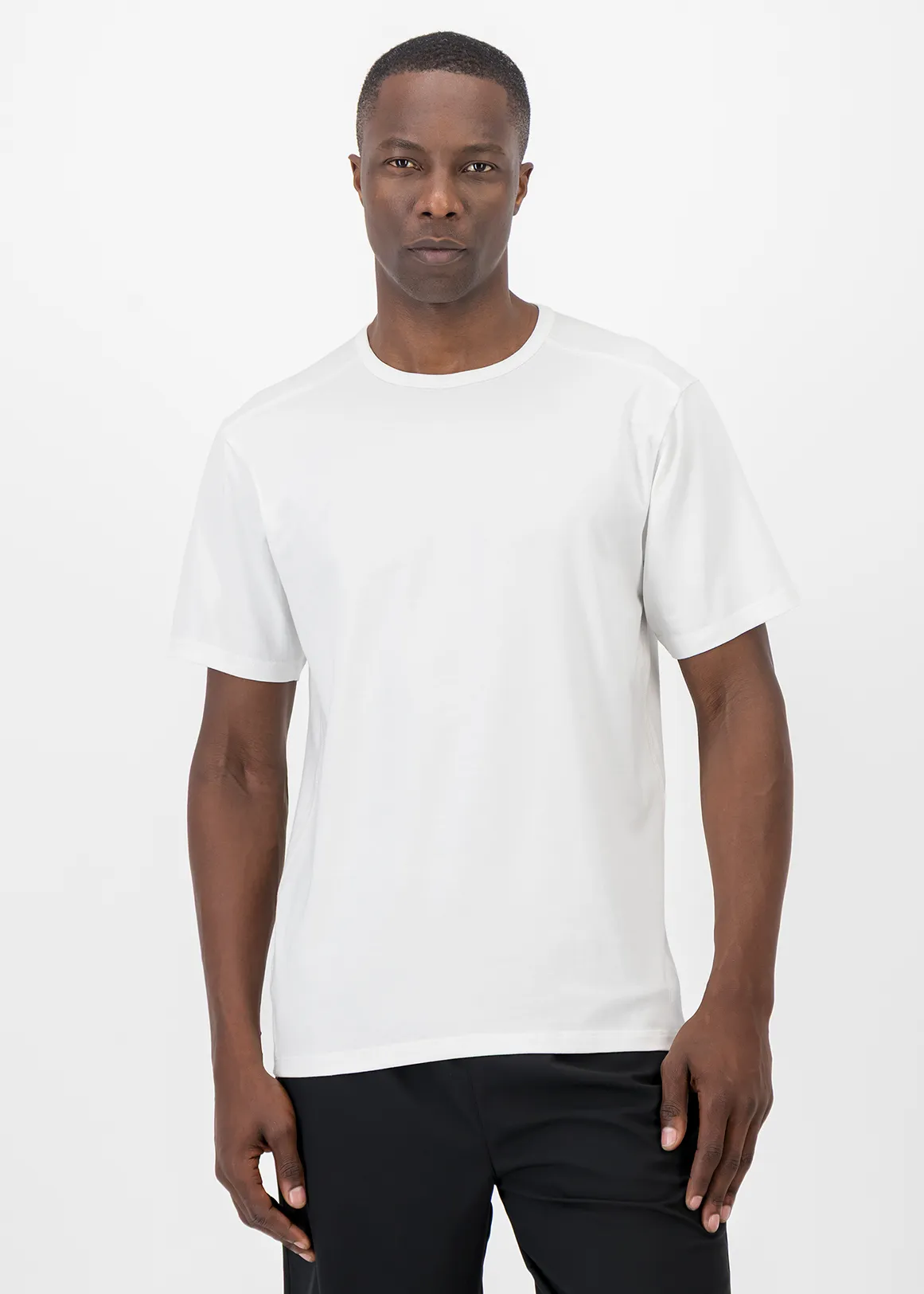 COOLTECH Stretch Cotton Performance T-shirt - WHITE