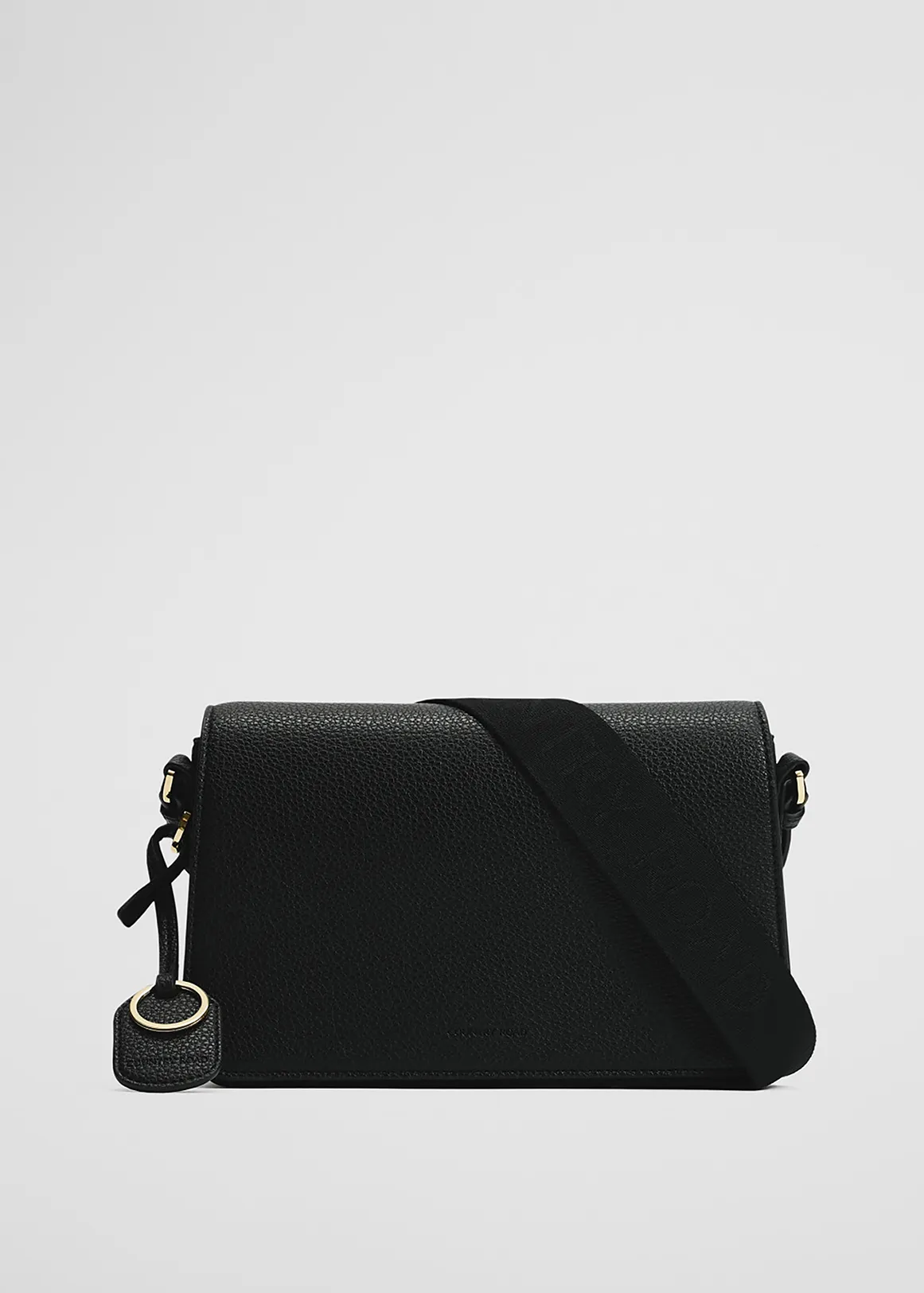 CR Foldover Crossbody Bag - BLACK
