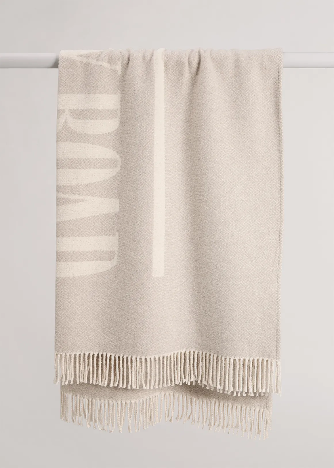 CR Recycled Cotton Blend Logo Throw - SNOW