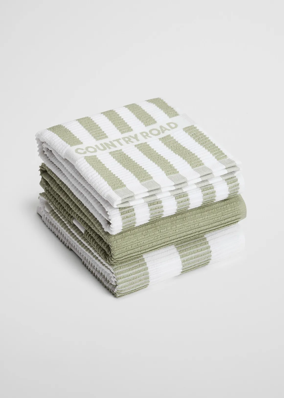 CR Stripe Australian Cotton Tea Towel Pack of 3 - ACACIA