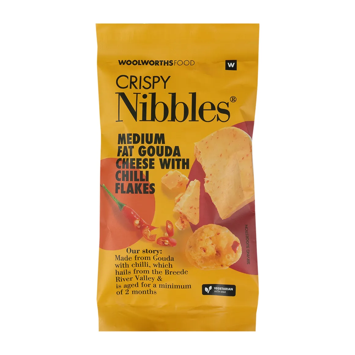 CRISPY Nibbles® Medium Fat Gouda Cheese with Chilli Flakes 20 g