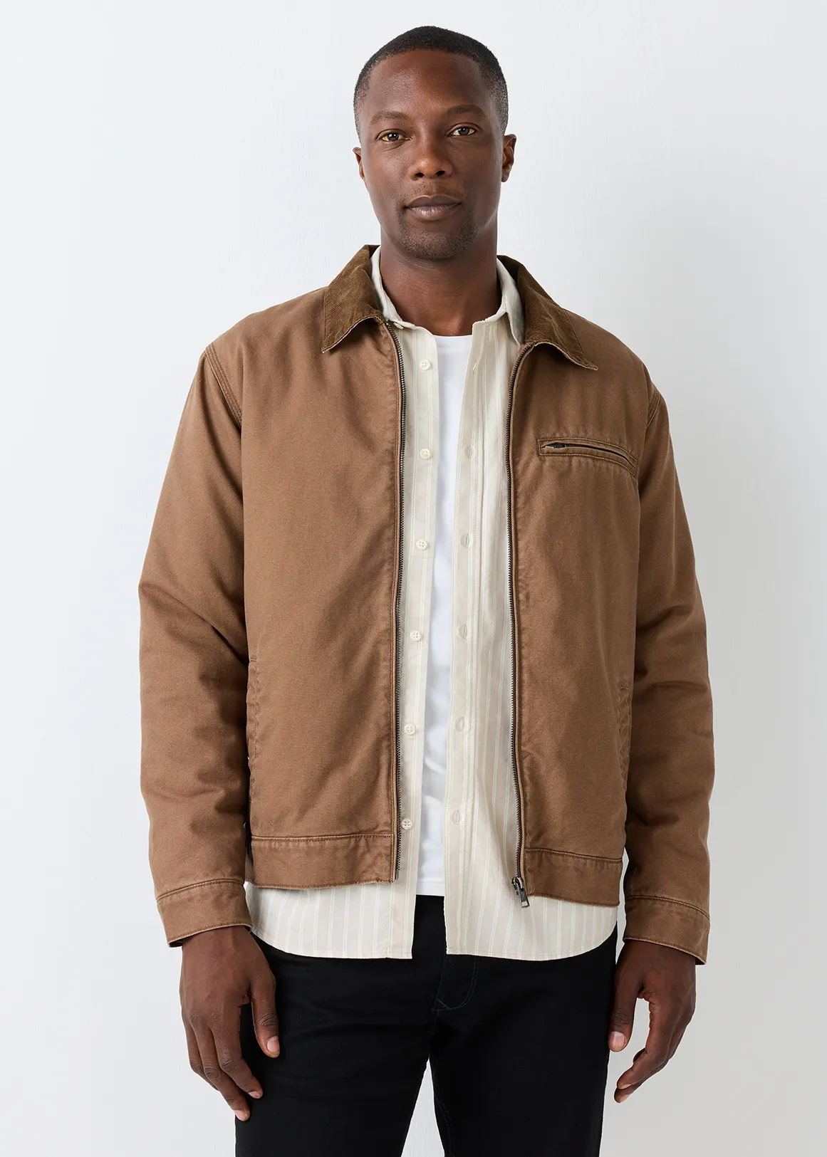 Canvas Worker Jacket - CHOCOLATE