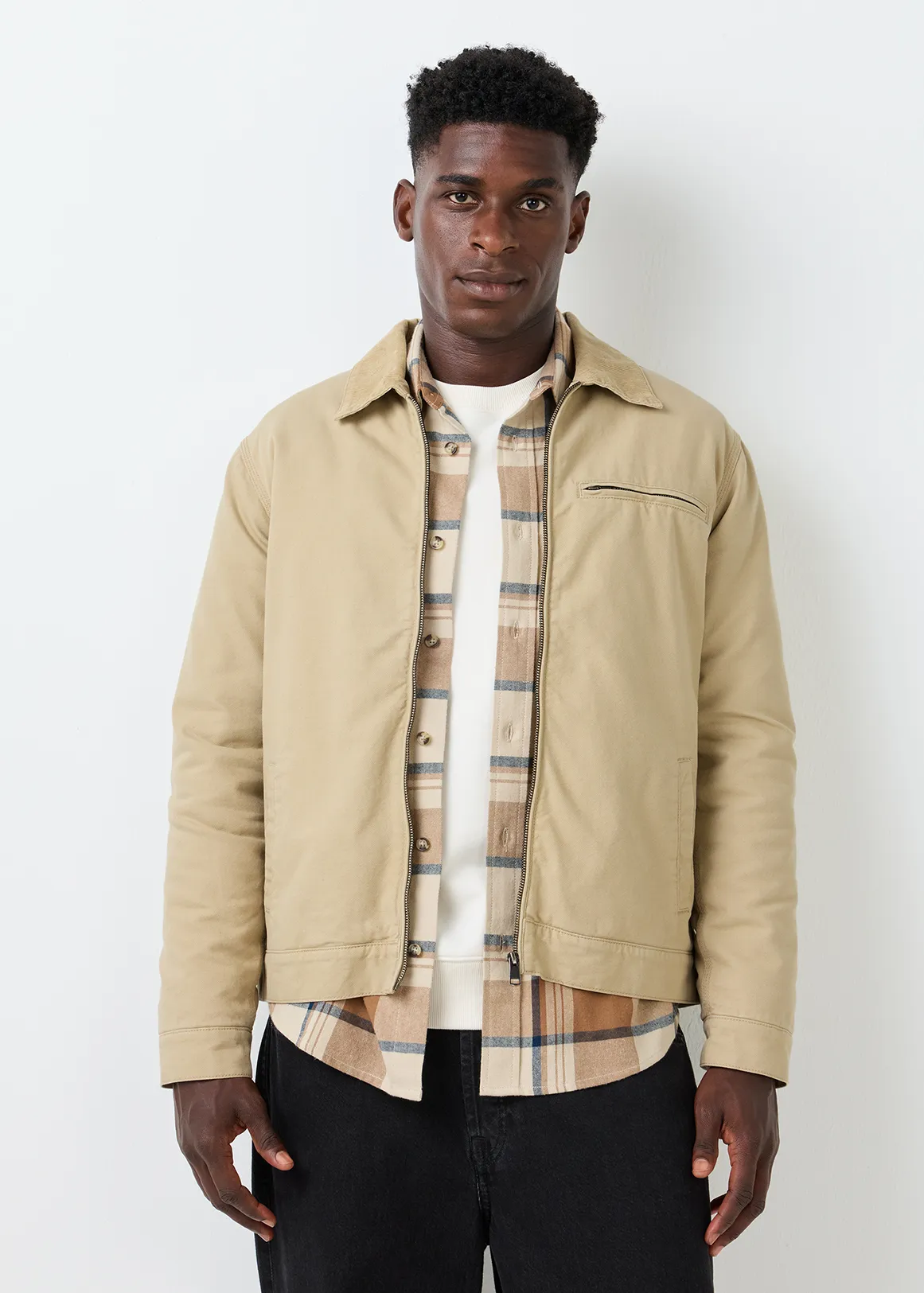 Canvas Worker Jacket - STONE