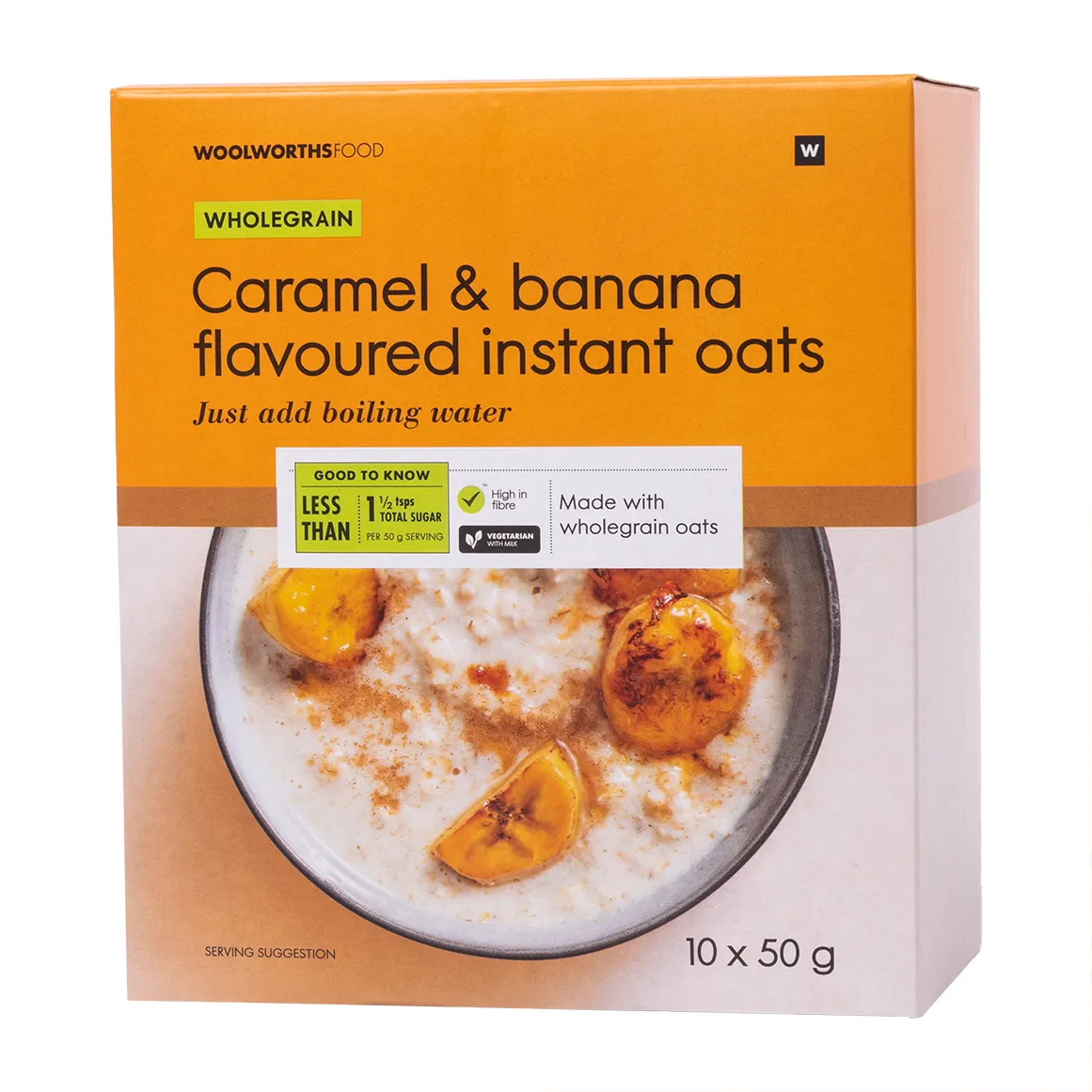 Caramel Flavoured Instant Oats Sachets 10 x 50 g