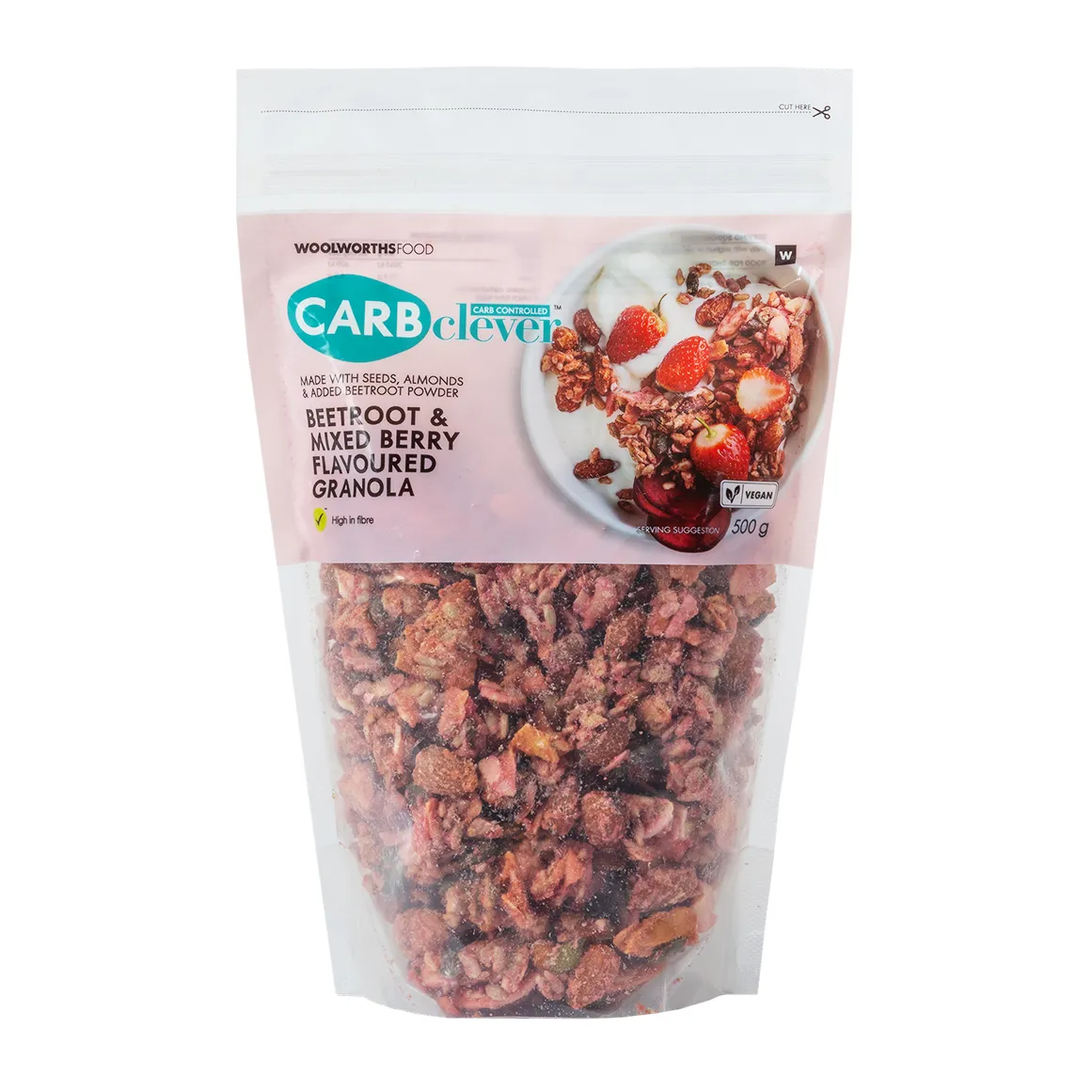 CarbClever™ Beetroot and Mixed Berry Flavoured Granola 500 g
