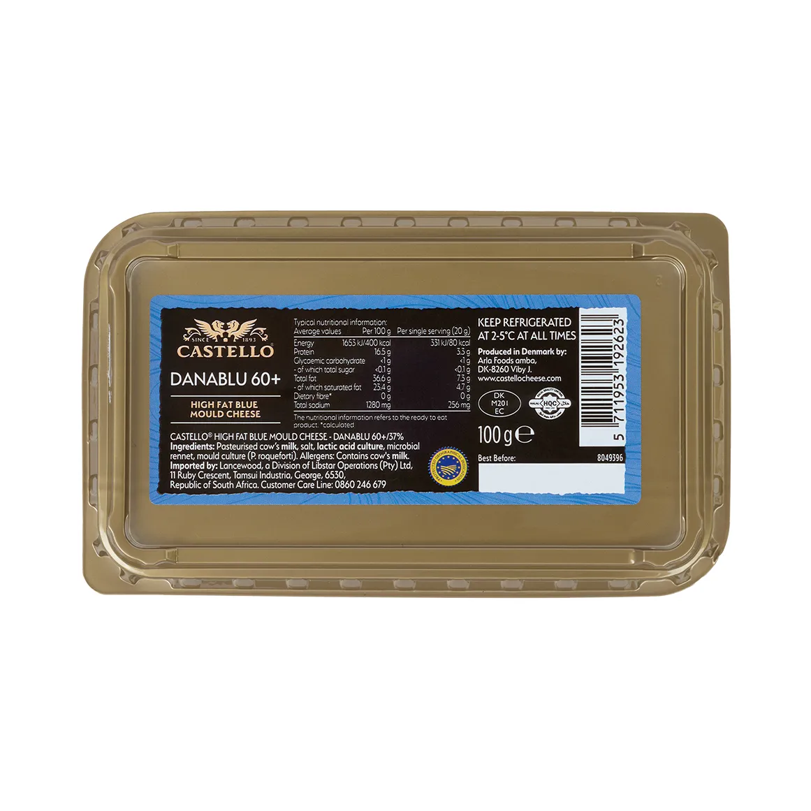 Castello DanaBlu High Fat Blue Mould Cheese Slices 100 g