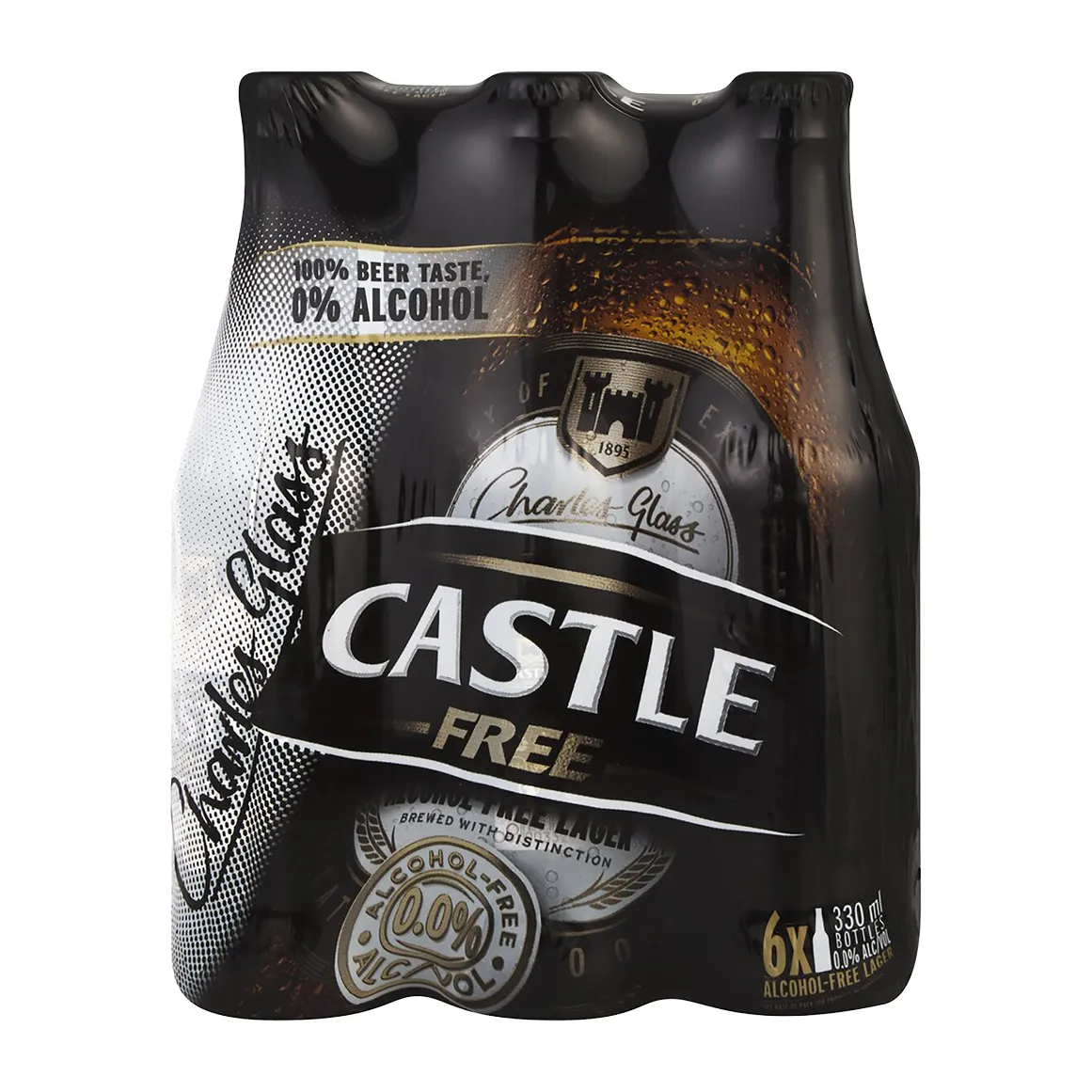 Castle Alcohol-Free Lager 6 x 330 ml Bottles