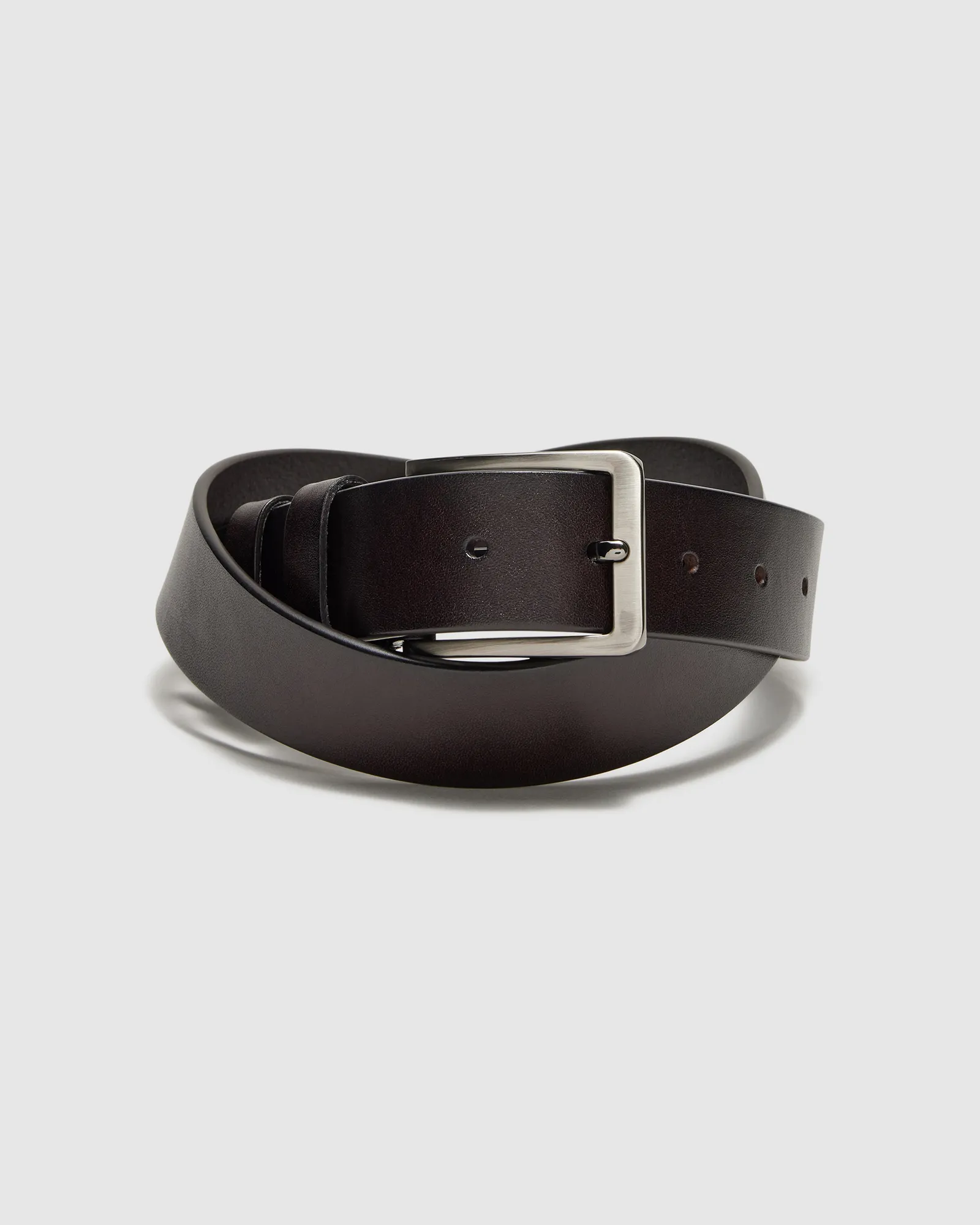 Casual Full Grain Leather Belt - BROWN