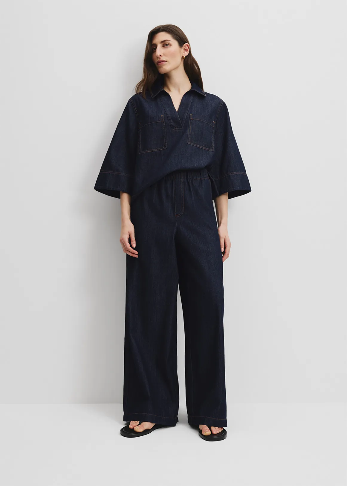 Chambray Pant - DARK INDIGO1