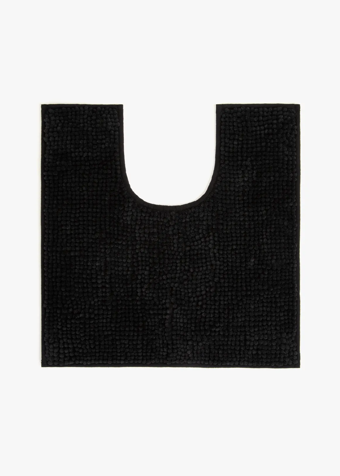 Chenille Loop Pedestal Mat - BLACK