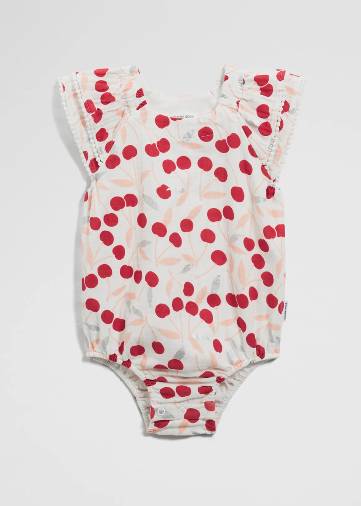 Cherry Frilled Romper - MULTICOLOUR