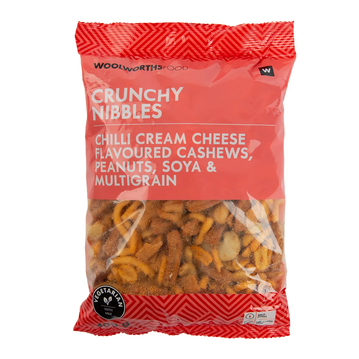 Chilli Cream Cheese Cashews, Peanuts, Soya and Multigrain Crunchy Nibbles 400 g