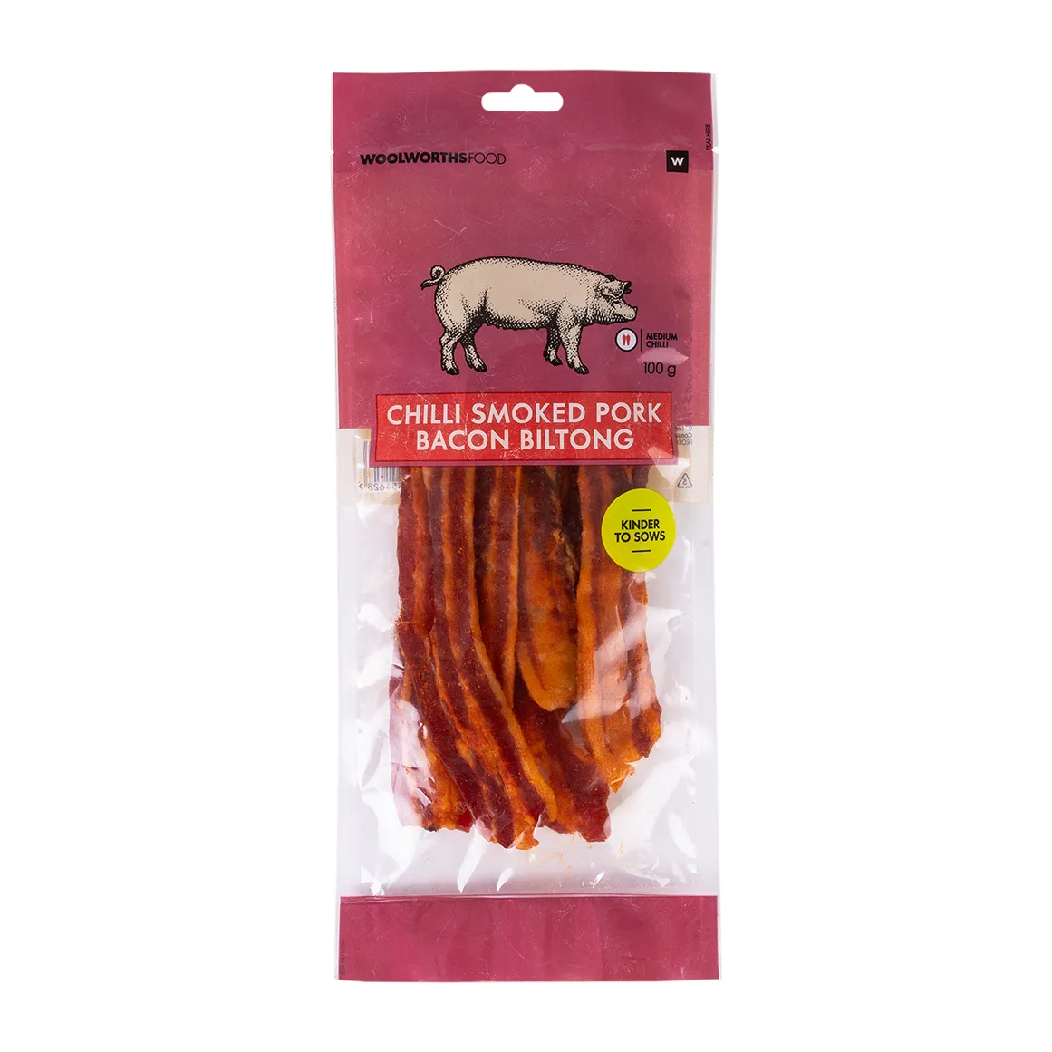 Chilli Smoked Pork Bacon Biltong 100 g