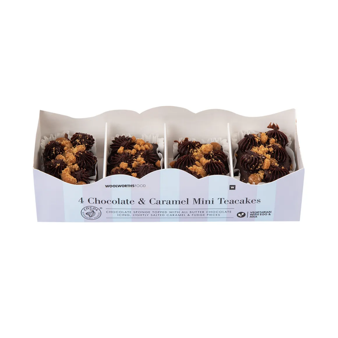 Chocolate & Caramel Mini Teacakes 4 pk