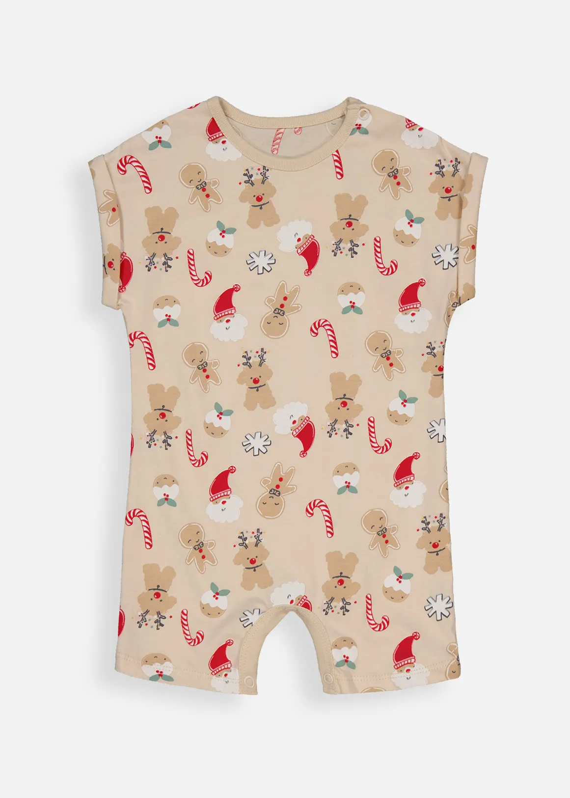 Christmas Cotton Romper - X NATURAL