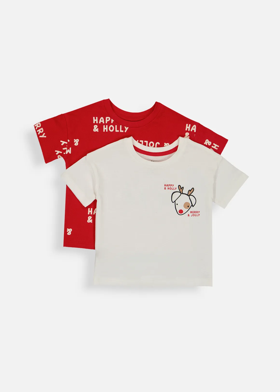 Christmas Cotton T-shirts 2 Pack - X RED