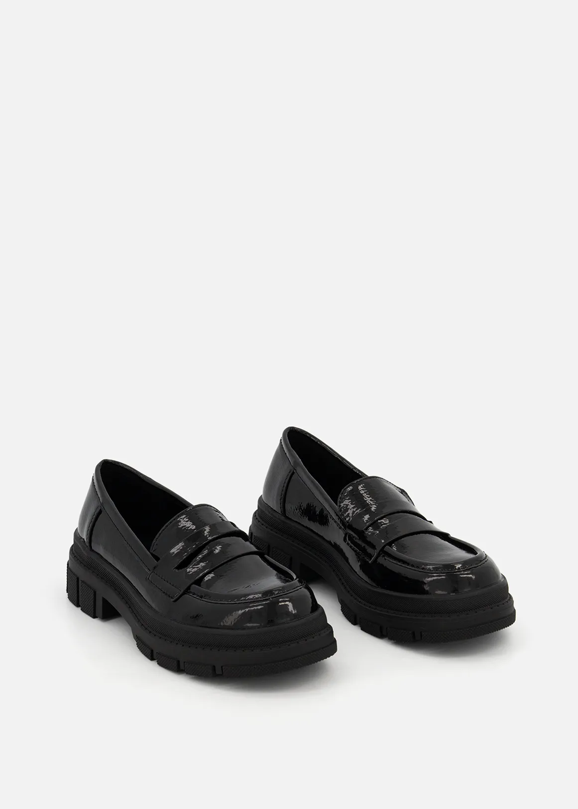 Chunky Loafers (Size 12-6) Older Girl - BLACK