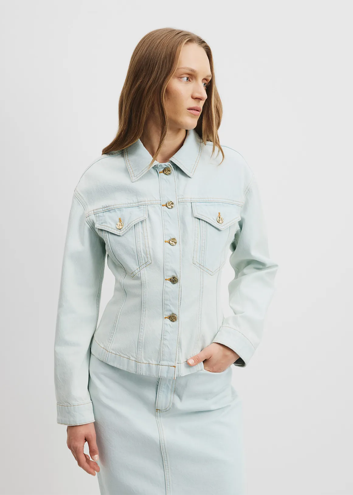 Cinched Denim Jacket - SALT