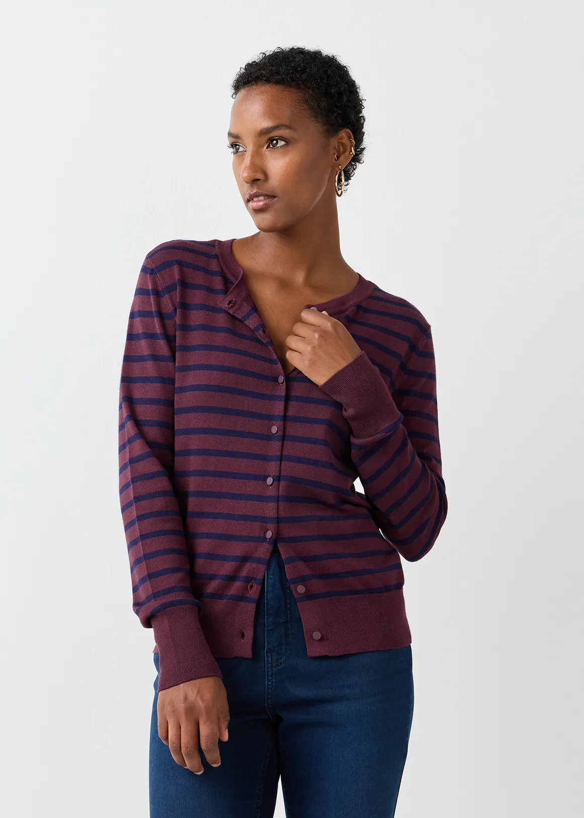 Classic Cardigan - X BURGUNDY