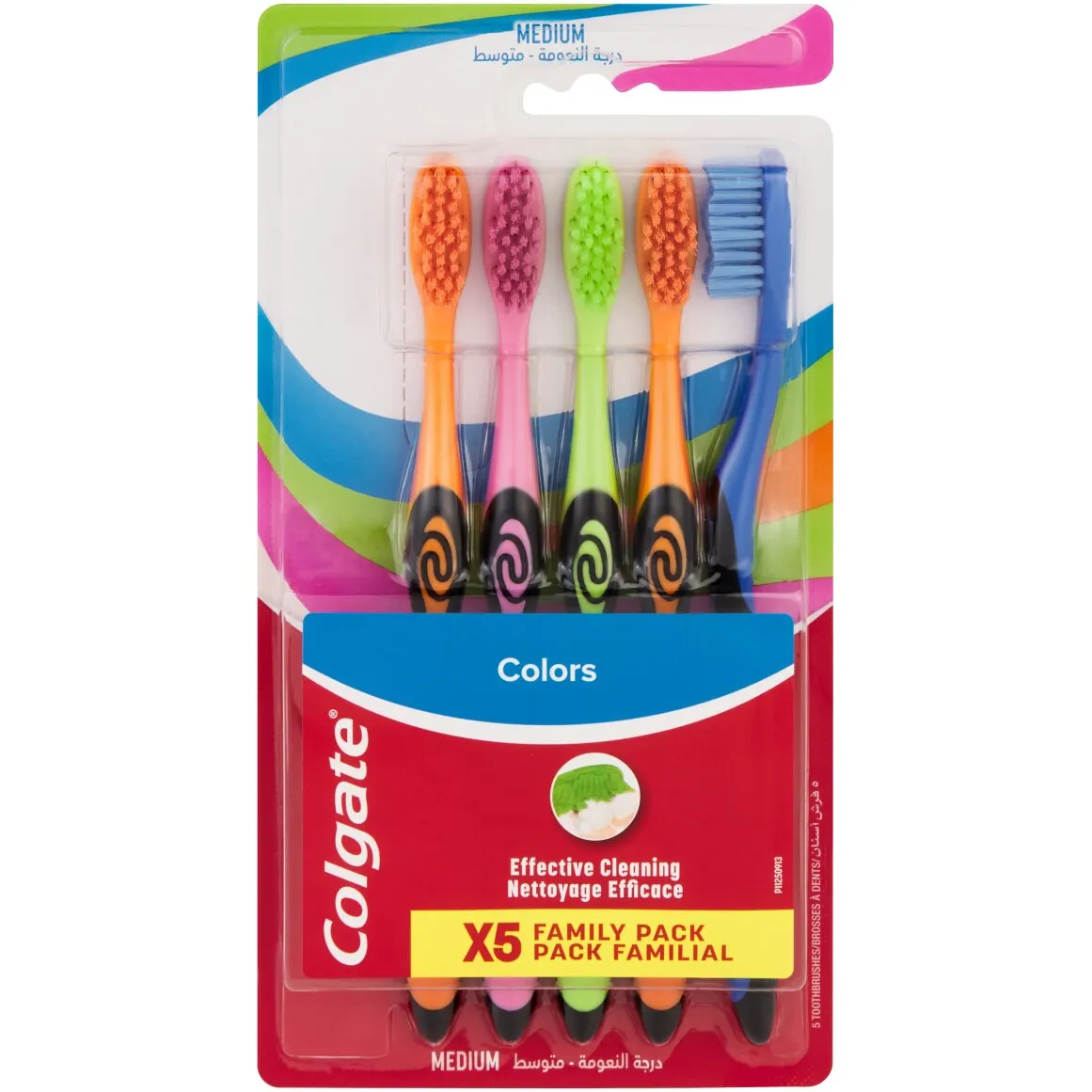 Colgate Double Action Medium Adult Toothbrushes 5 pk