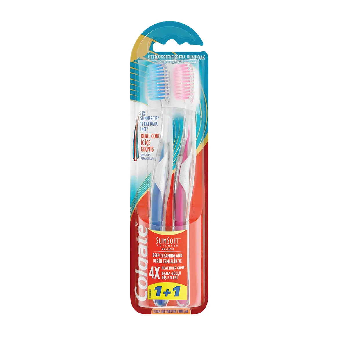 Colgate Slim Soft Advanced Ultra Soft Toothbrushes 2 pk