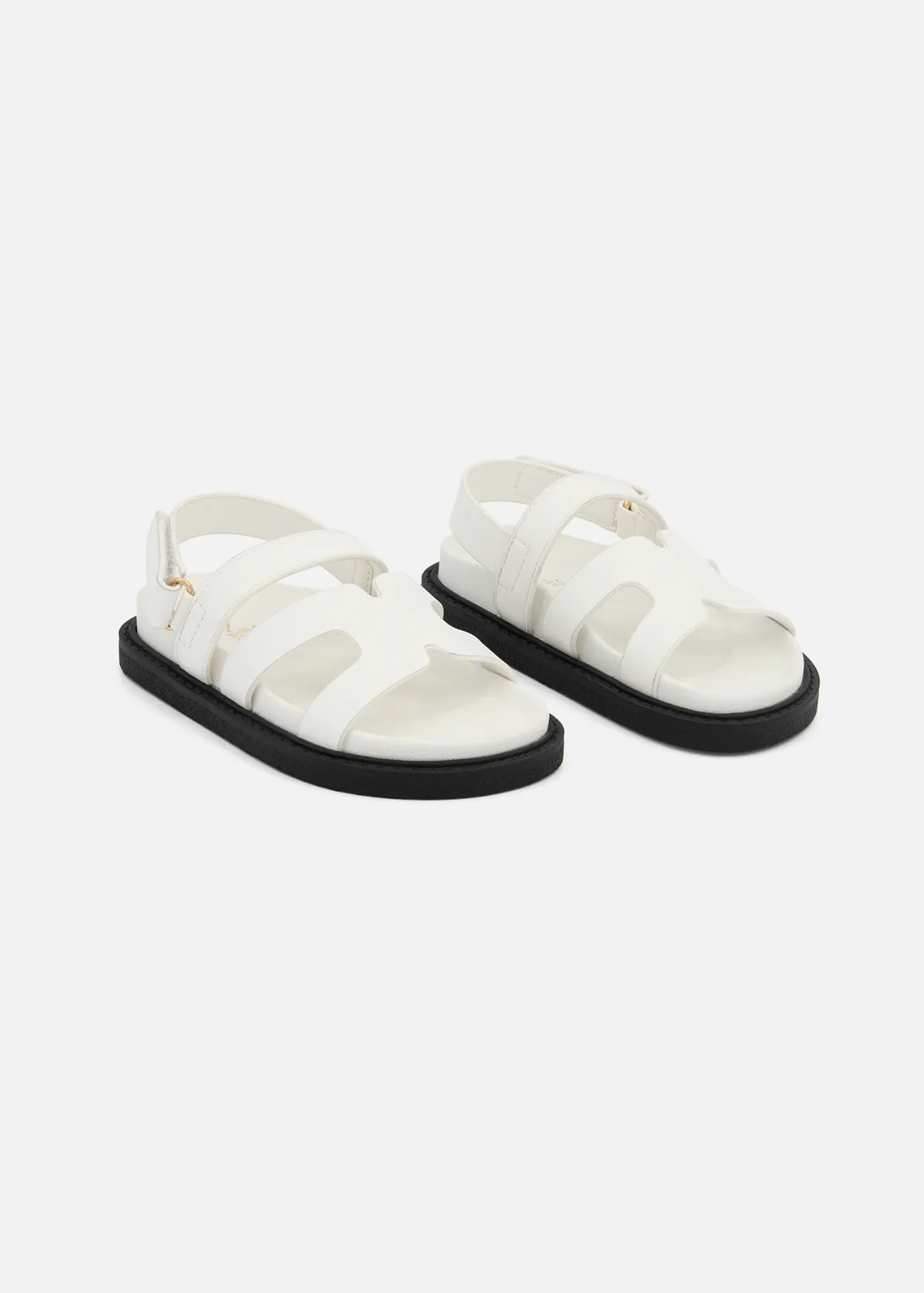 Comfort H-Bar Sandals (Size 5-13) Younger Girl - WHITE