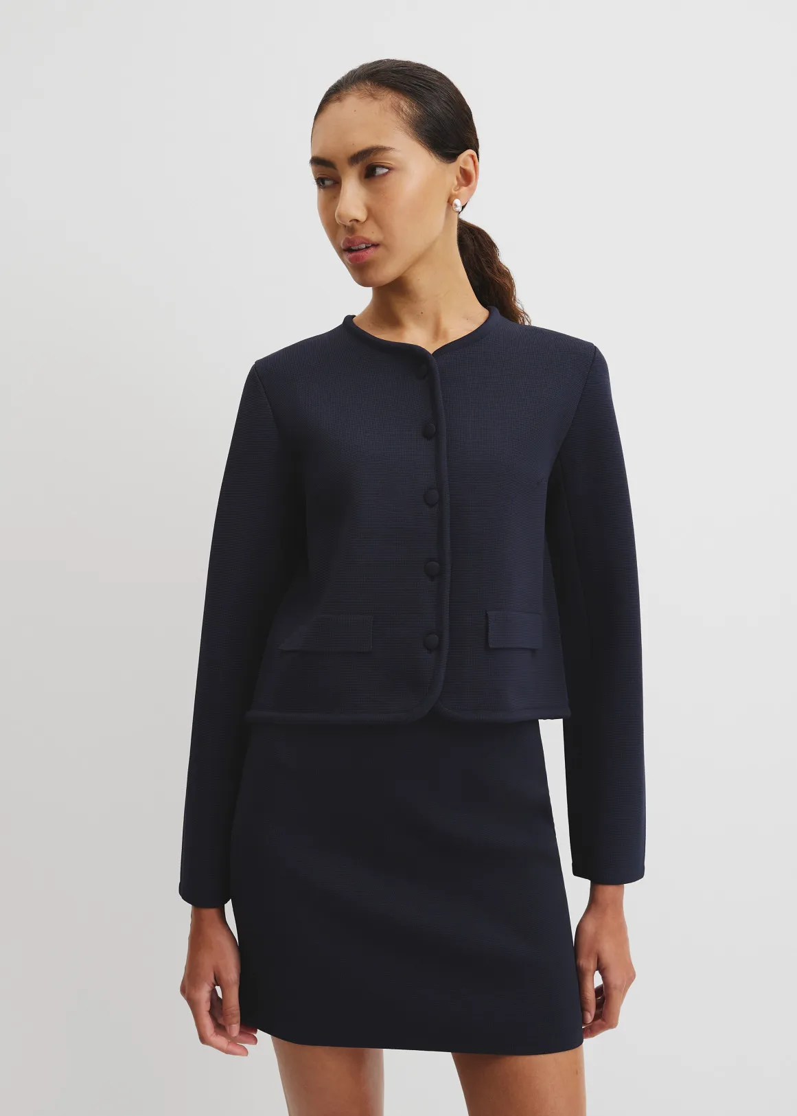 Compact Knit Jacket - TWILIGHT1