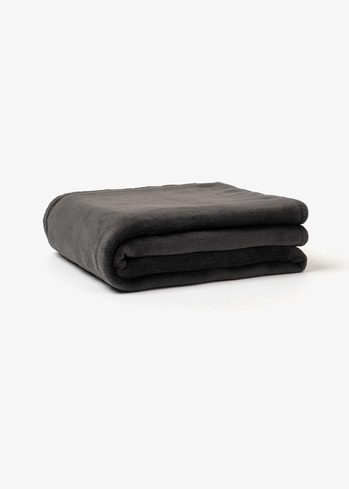 Coral Fleece Throw 150x130cm - CHARCOAL