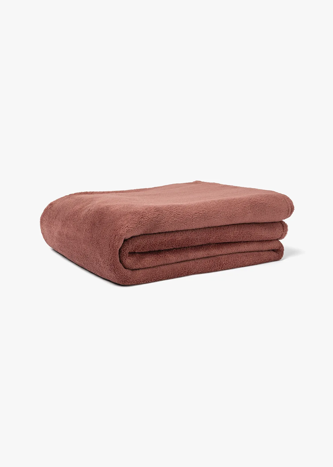 Coral Fleece Throw 150x130cm - DUSTY PINK