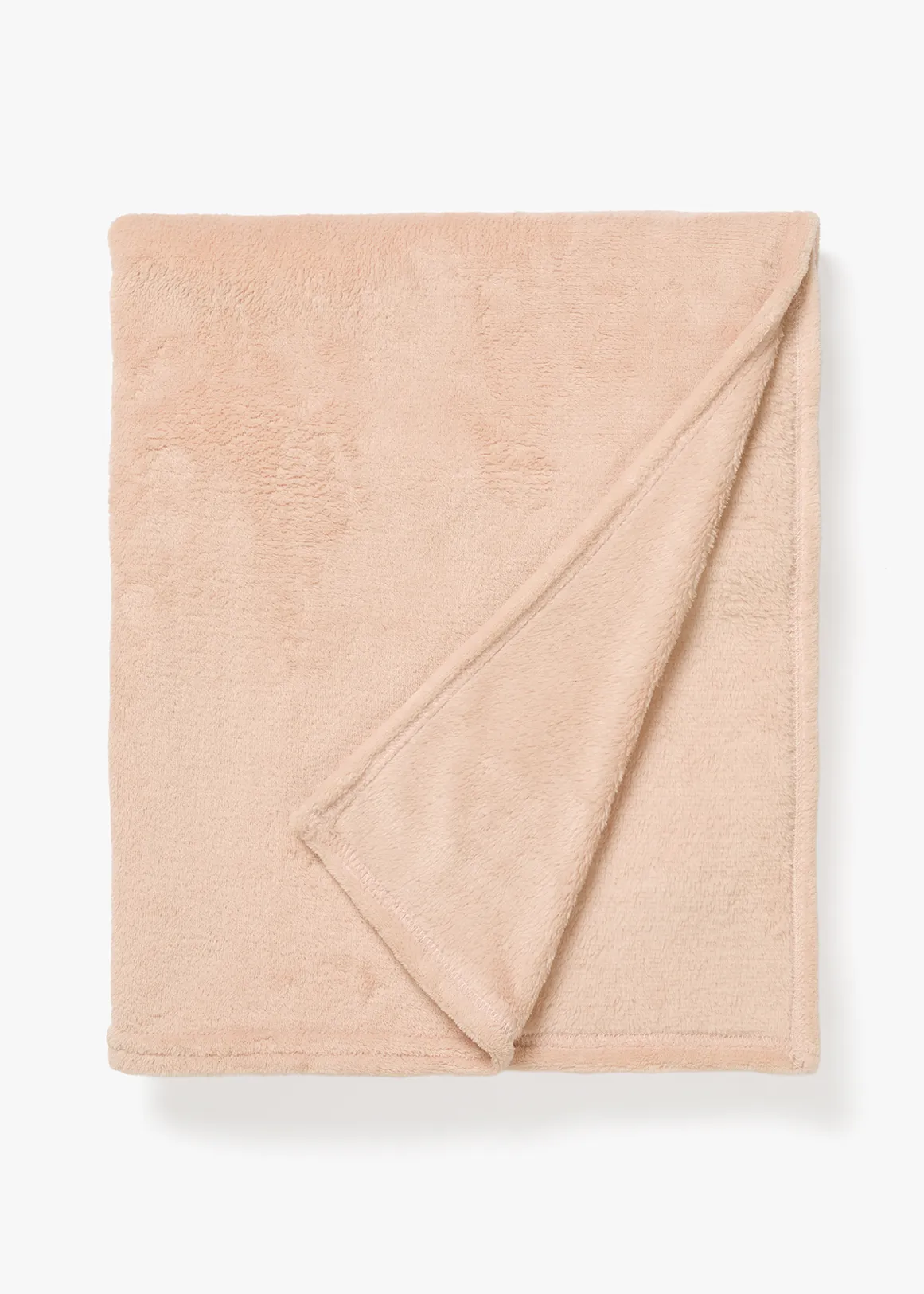 Coral Fleece Throw 150x130cm - LIGHT PINK