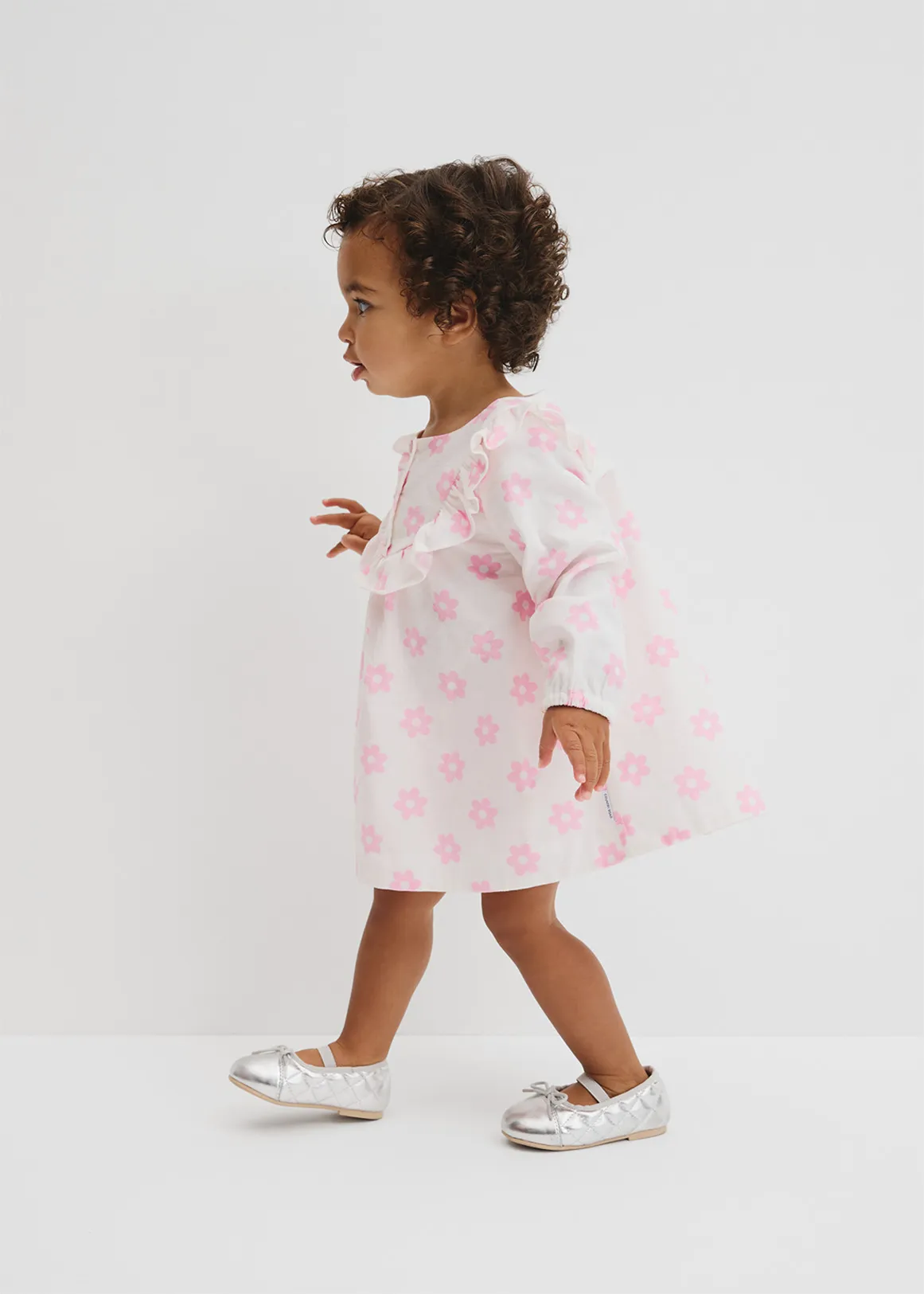 Cord Frill Dress Set - BOLD FLORAL