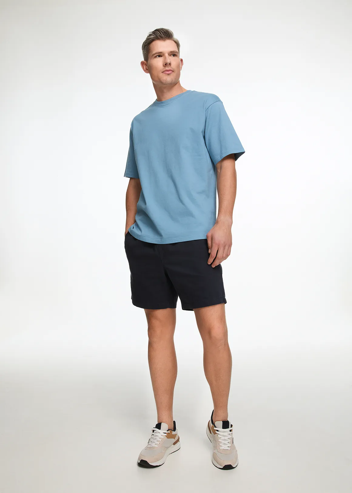 Cotton Deck Shorts - NAVY