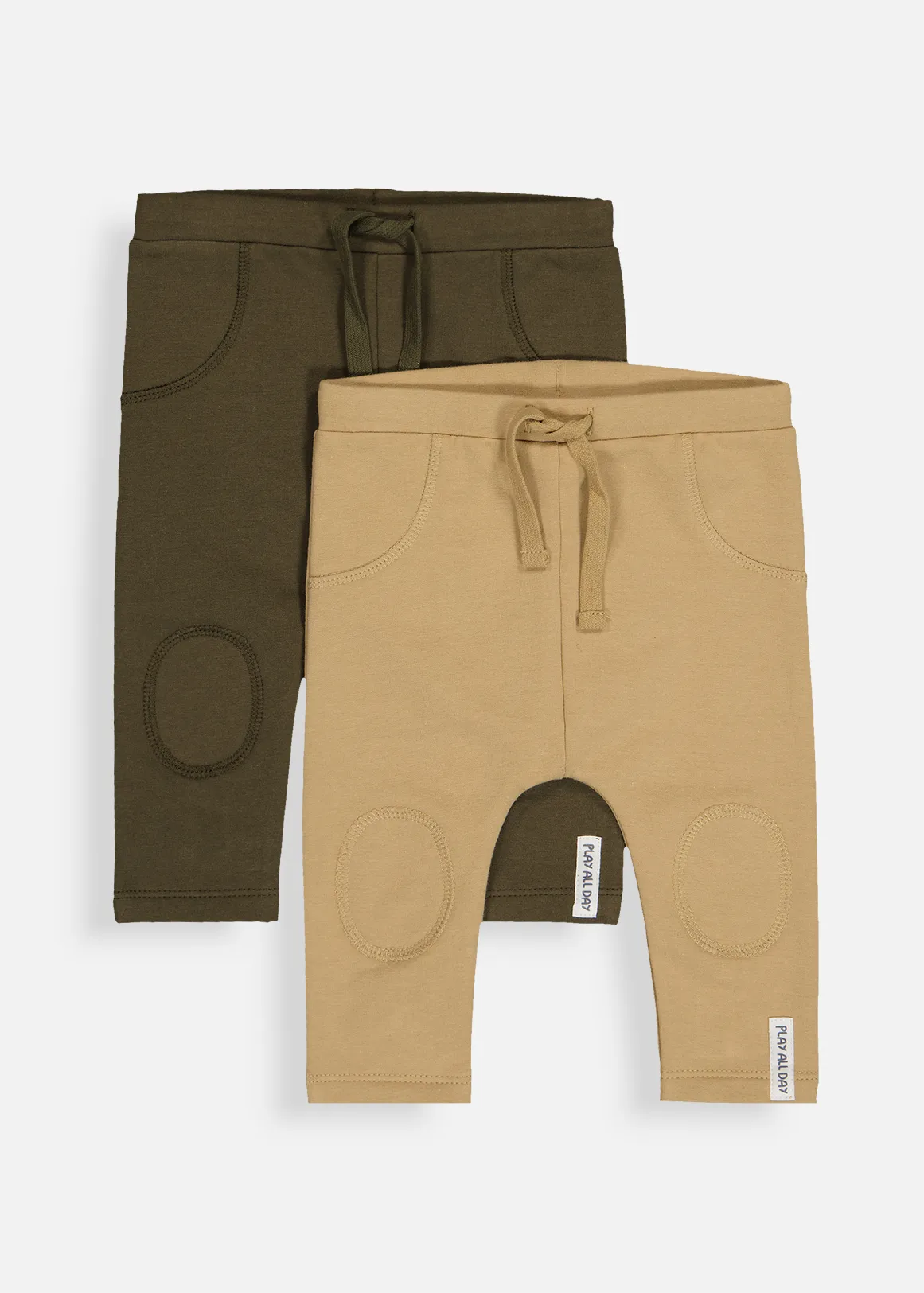 Cotton Fleece Leggings 2 Pack - X KHAKI
