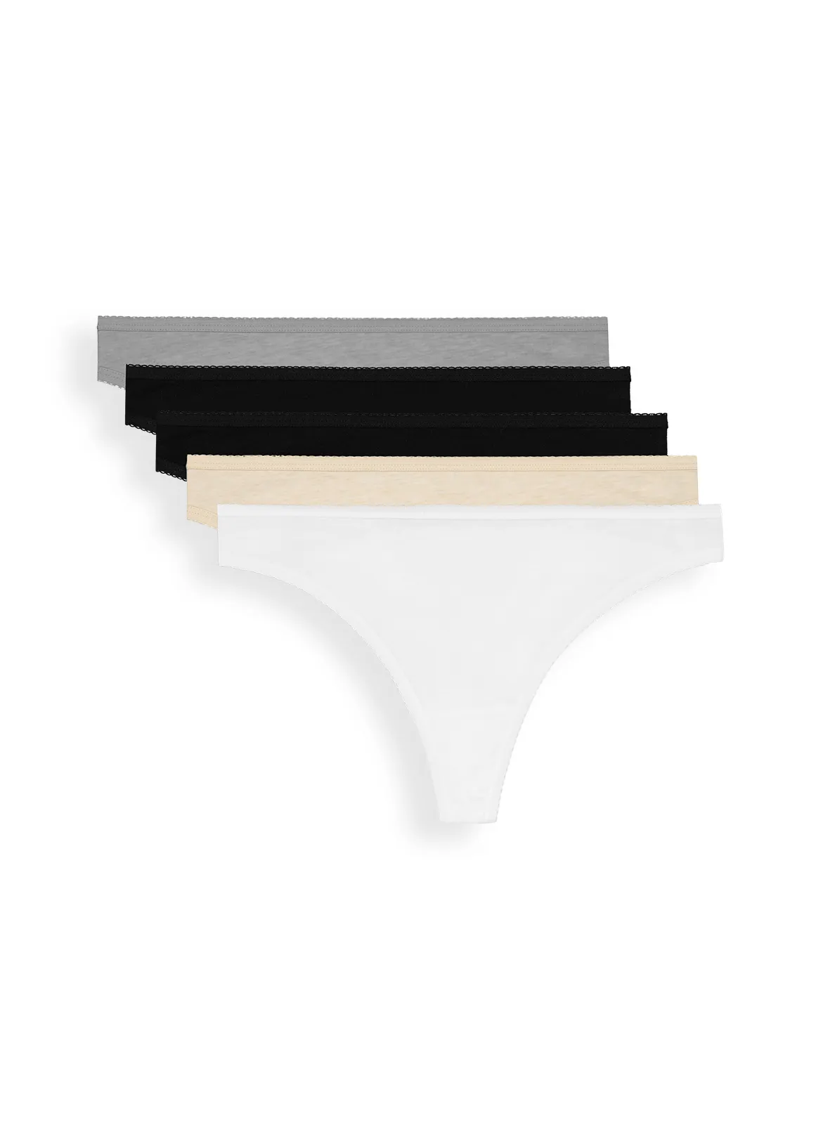 Cotton G-strings 5 Pack - X BLACK