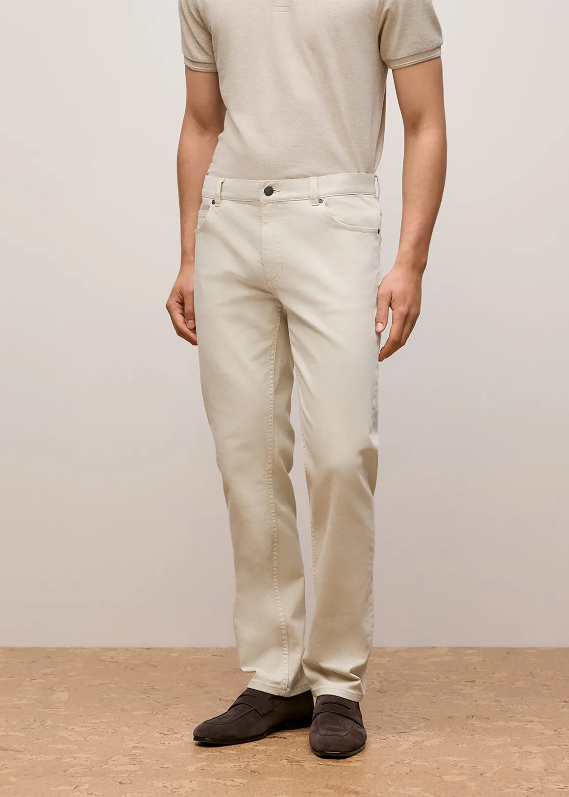 Cotton Garment Dyed Twill Pant - STONE