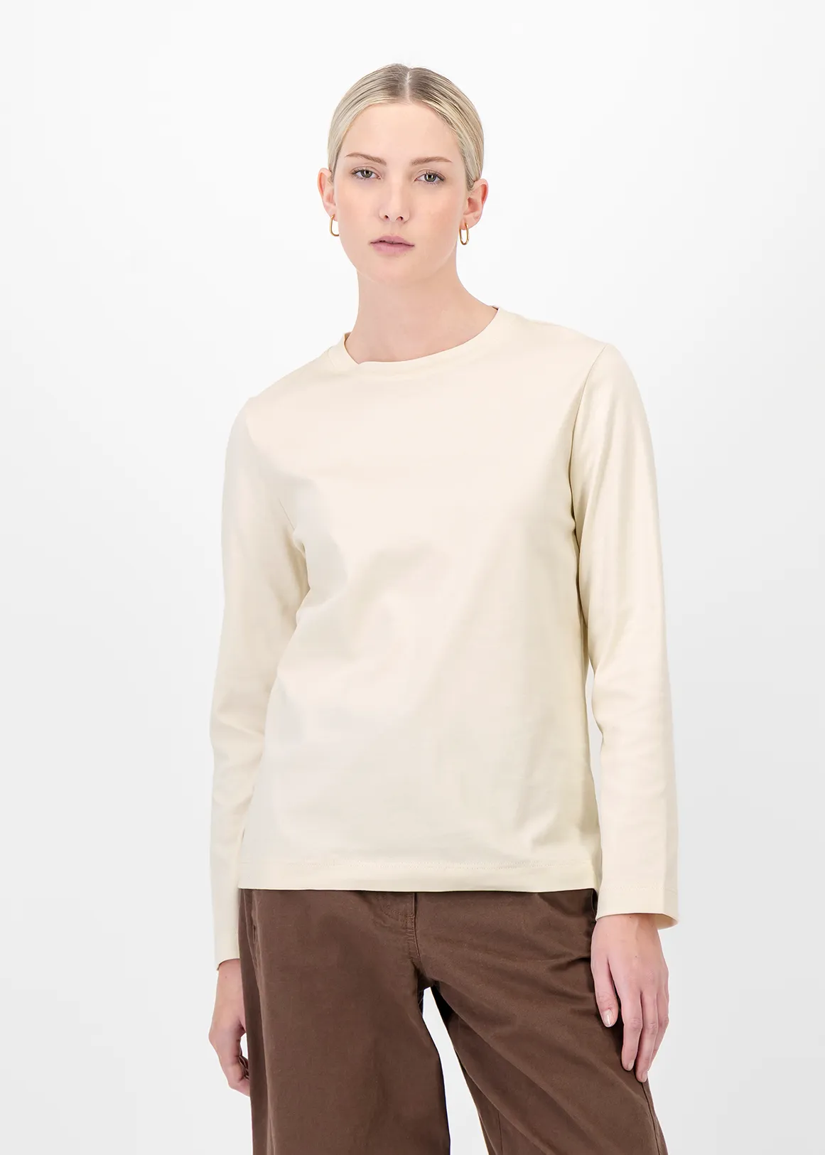 Cotton Interlock T-shirt - Premium - CREAM