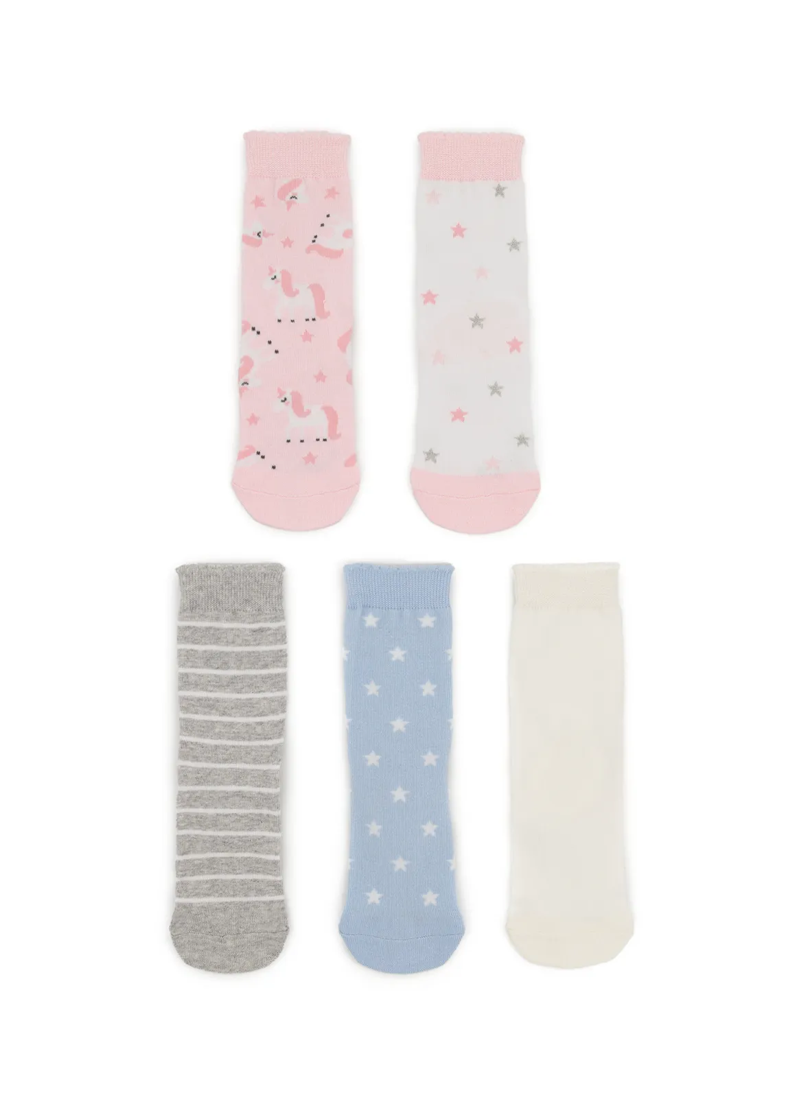 Cotton Rich Ankle Socks 5 Pack - MULTI