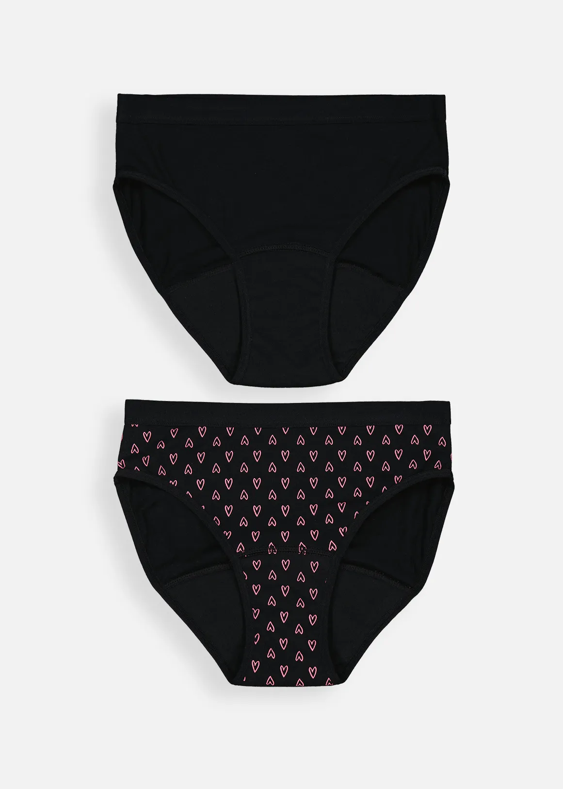 Cotton Rich Period Bikinis 2 Pack - X BLACK