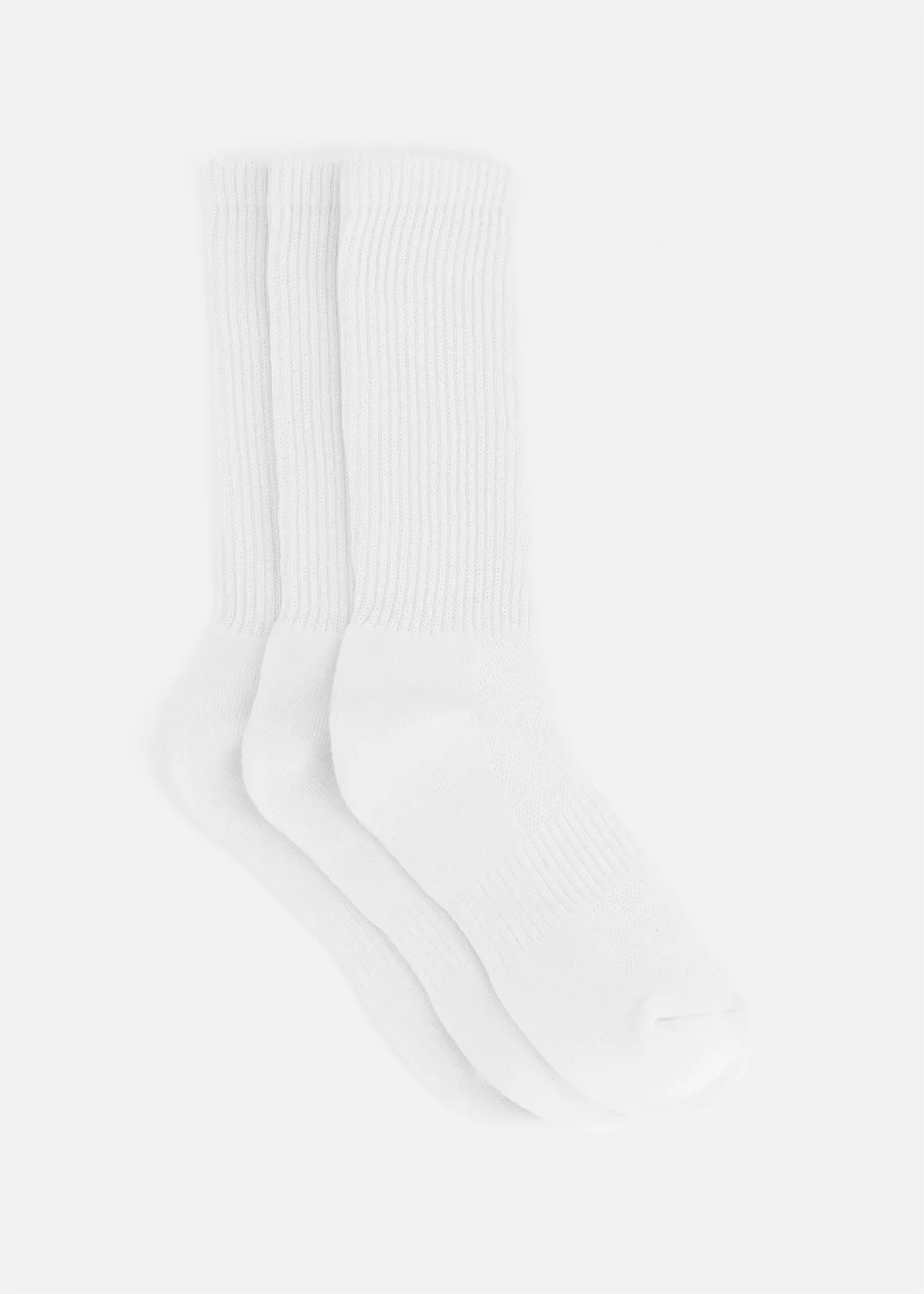 Cotton Rich Tennis Socks 3 Pack - WHITE