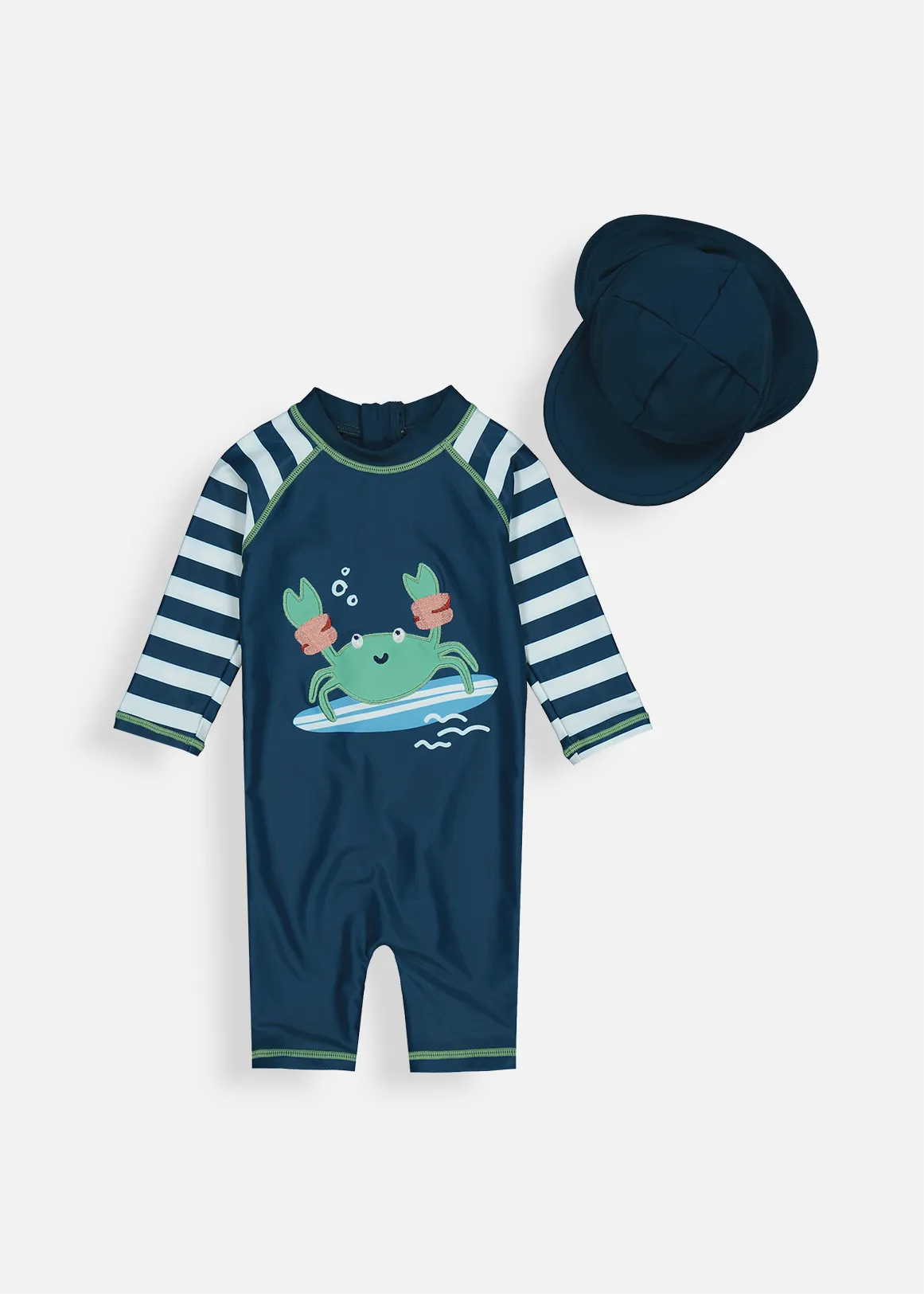 Crab UV Swimsuit Set - X NAVY