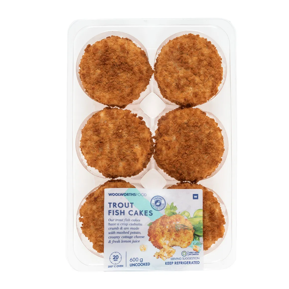 Crumbed Trout Fish Cakes 6 pk