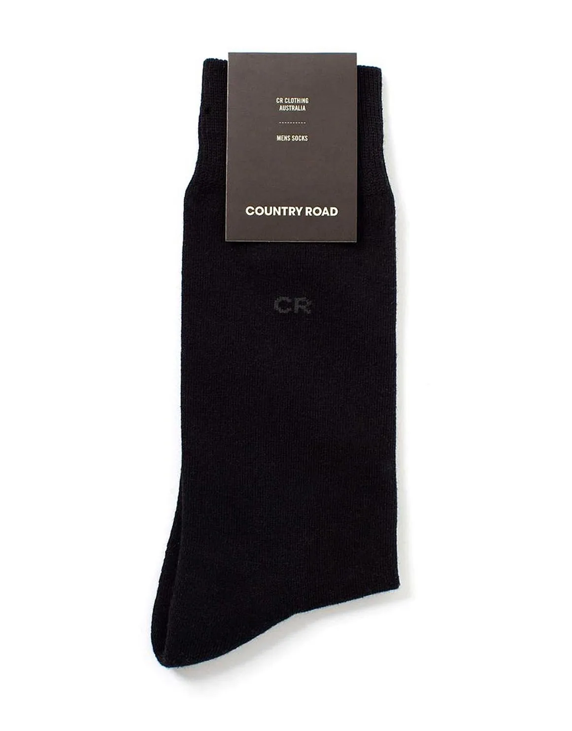 Cushion Foot Pure Cotton Socks - BLACK