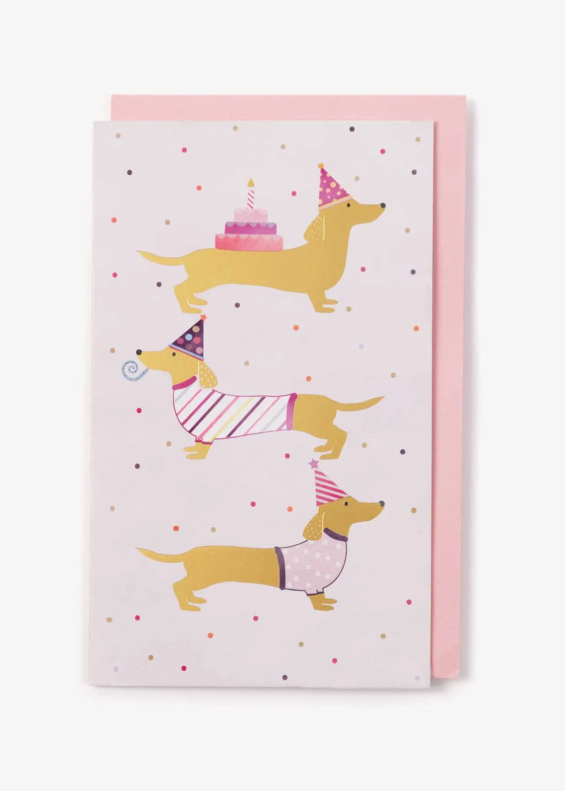 Dachshund Foil Birthday Card - ASSORT